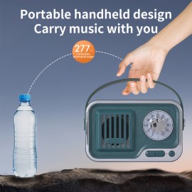 1pc Portable Wireless Speaker with Wireless, USB-C, Built-in 1200mAh Battery, Loud Stereo Sound, Compact Wireless Speaker for Home, Parties, Travel, Portable Wireless Speaker, Boombox, Cassette Player, Wireles Speaker, Radio