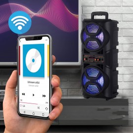 Portable Wireless PA Speaker - 2500W Dual 3