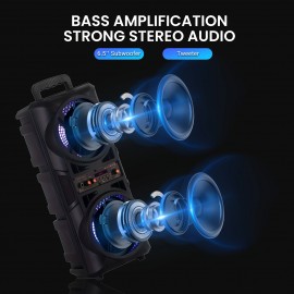 Portable Wireless PA Speaker - 2500W Dual 3