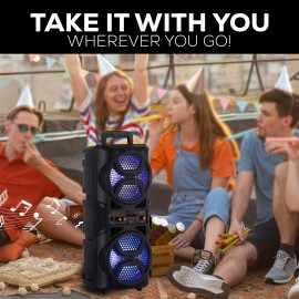 Portable Wireless PA Speaker - 2500W Dual 3