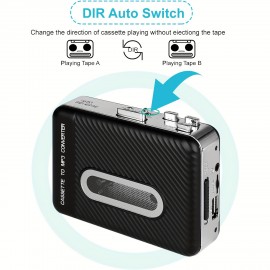 Mini USB Cassette Tape Player Portable Cassette Tape Recorder with Auto Reverse And Stereo Sound USB Audio Cassette to Digital Mp3 Converter Portable music player Cassette Tape Player