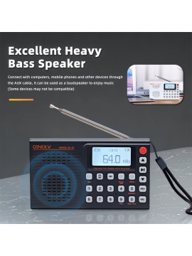 A Multi-Functional FM/AM/SW Radio with a 3W Full Band Speaker, a 3.5Mm Headset Interface, USB Charging, Compact Indoor Design, Wireless Connection, Wireless Transmission, Back-Mounted Holder Design, Suitable for Indoor, Outdoor And Emergency Use, Outdoor Enthusiasts, Camping, And Hiking