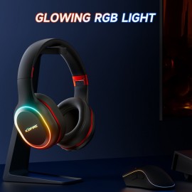 [Wireless Gaming Headset] UG-05 2.4GHz Wireless Gaming Headset | Ultra-Low Latency Technology + Immersive Vibration Feedback | 30H Battery Life Over-Ear Design | Detachable Microphone + High-Speed Wireless Adapter | Dynamic RGB Lighting | Compatible with PS4/PS5/PC
