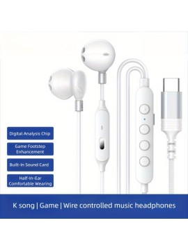 for iPhone 16 Wired Earphones - iPhone 16 Pro Max Dedicated Stereo In-Ear Earphones with Call Microphone, Noise-Cancelling Earphones with Built-in Microphone, Earphones with Cord, Music Listening, Handsfree Calling, Compact Design, Ergonomic Fit, Highquality Sound, Durable Build, Music Lovers