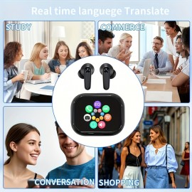 AI Translation Headphones with Touch Screen, Capable of Translating in 144 Languages, Making Conversations Easy While Traveling Abroad. These Headphones Facilitate Dialogue, Support Multilingual Translation, And Are Lightweight. They Function As a M