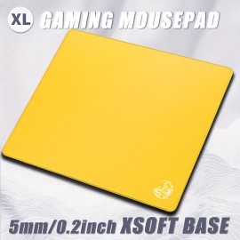 Extra Large Gaming Mouse Pad, 50% Thickened, 490*420mm*5mm XSOFT Ultra Thick Rubber Base, with Both Elasticity and Non-slip, Ultra Fine Fiber Surface, Smooth and Durable, Speed Enhancing, Stable Operation, Suitable for All Mice, Highly Recommended for FPS and Esports, Exquisite Flat Packaging