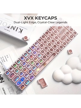 White Cat'S Eye Stone Max Keycaps for a Dark And Cool Magnetic Axis Mechanical Keyboard, Suitable for Customized DIY Trendy Peripherals.