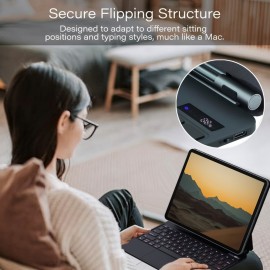 Suitable for 12.9-inch iPad Pro Keyboard Case (2022/2021/2020/2018), Wireless Wireless Keyboard with Touchpad, Backlight, Detachable Magnetic Ultra-thin Split