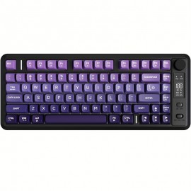 M75 Gaming Keyboard, RGB Backlit Small Membrane Keyboard with Smart Display & Knob, PBT Gradient Keycaps for PC, MAC
