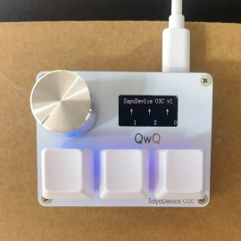 SayoDevice O3C OSU Keyboard - Quick-Trigger Hall Effect Magnetic Linear Switches, Keyboard with Knob & Screen, Copy-Paste Shortcuts, Macro Hot-Swap Mini Keyboard