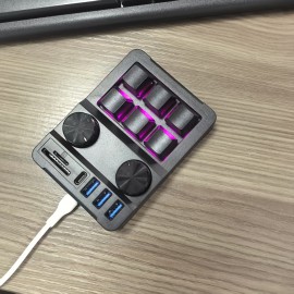 [Compact Keyboard with Lighting] RGB Compact Keyboard with 18 Keys | Multiple Key Combinations, Quick Convenient Office Design, Keyboard Drawing