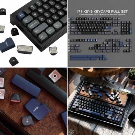 Hyekit PBT Keycaps - YMK Profile, Double Shot, 75% 172 Keys, Cherry Gateron MX Cool for Dark Night, Keyboard Upgrade, Typing Experience, Ergonomic Design, Sleek Keycap Set, Durable Keycaps, Precision Shot, Backlit Compatible, Mechanical Keyboards
