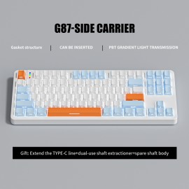 Furycube G87 Mechanical Keyboard Wired Gaming Keyboard White Light