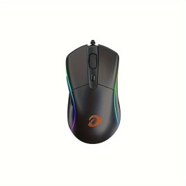 Dareu A960 Wired Gaming Mouse RGB Mouse Lightweight Design 65g Lightweight Mouse Black