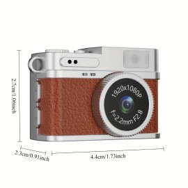 [Mini Camera] An Exquisite And Cute Mini Camera, a Small Portable Photography Gadget. This Retro, Mini Wearable Photography Device Comes. It Features Switchable Filters, a Flash, And Video Recording Capabilities, Equipped with a 0.96-Inch IPS Screen And an LED Fill Light. It Is an Essential Choice for Holiday Gifts And Birthday Presents, Portable Camera, Travel Photography, Compact Camera, Mini Gadget, Retro Design, Durable Construction, Highquality Lens, Without memory card