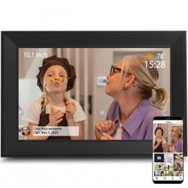 10.1 Inch WiFi Digital Photo Frame - HD Touchscreen, Auto Rotation, 1280x800 Resolution, 16:10 Aspect Ratio, 178° Viewing Angle, Load Photos & Videos from Phone/SD Card, Perfect Gift for Holidays, Birthdays, Anniversaries, Photo Display Unit, Modern Decor Accessory, Highquality Display