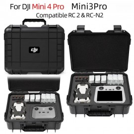 for DJI Mini 3/Mini 3Pro/Mini 4 Pro Case - Hard Shell Remote Controller Protector, Black, Durable Plastic Material, Compatible with DJI RC/RC 2/RC-N2