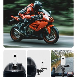 4K Outdoor Cycling Camera, Smart Camera, HD Video Recorder, Portable Camera, Bike Video, 120° Wide-angle Shooting, Built-in 64GB Memory Card, USB Charging, Battery Life, Built-in Magnetic Attractor, Suitable for Home, Outdoor Sports, Action Sports