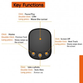 Multi-Function Touchscreen Wireless Remote for Phones, Ring Video Scroller with TikTok Short Videos Swipe Liker and Phone Camera Recorder, Ebook Page Turner, New Contact Mobile Mouse, Phone Remote Control, Wireless Phone Remote, Phone Scrolling Remote, Wireless Ring Remote Control, Tablet Remote, Ebook Reader, Portable Remote, Compact Design, Highquality Control, Durable Build, Touchscreen Mouse, Multifunctional Remote, Tiktok Users, Tech Enthusiasts