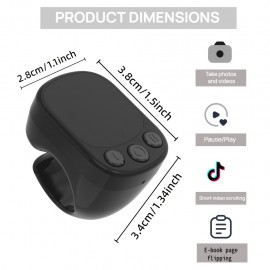 Multi-Function Touchscreen Wireless Remote for Phones, Ring Video Scroller with TikTok Short Videos Swipe Liker and Phone Camera Recorder, Ebook Page Turner, New Contact Mobile Mouse, Phone Remote Control, Wireless Phone Remote, Phone Scrolling Remote, Wireless Ring Remote Control, Tablet Remote, Ebook Reader, Portable Remote, Compact Design, Highquality Control, Durable Build, Touchscreen Mouse, Multifunctional Remote, Tiktok Users, Tech Enthusiasts