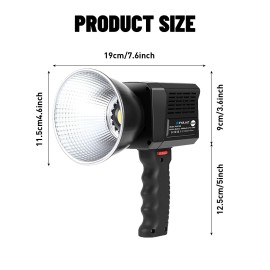 [Pro RGB LED Video Light] PULUZ Portable LED Video Light, Adjustable Color Temperature 2500K-6500K, Metal Mini COB Continuous Lighting for Video Recording, Outdoor Shooting and Live Streaming