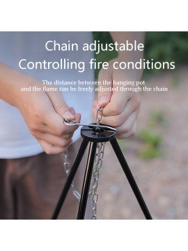 Gorworks Lightweight Aluminum Alloy Tripod - Portable & Foldable Campfire Stand with Adjustable Height for Outdoor Cooking, BBQs & Hanging Pots - Ideal for Easter, Women's Day, Valentine's, Mother's Day, Independence Day Celebrations, Versatile Camping Gear|Adjustable Height Stand|Durable Outdoor Equipment, Camping Accessories