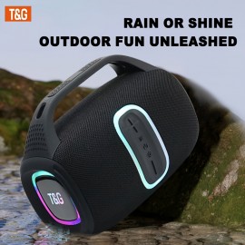 Portable Wireless Outdoor Speaker with Colorful LED Lights, TWS Pairing, Type-C Charging, Music Player, Compatible with Smartphones/Tablets/TV, Perfect for Pool Parties, Beach, Camping, and Travel - Ideal Gift Without a data cable
