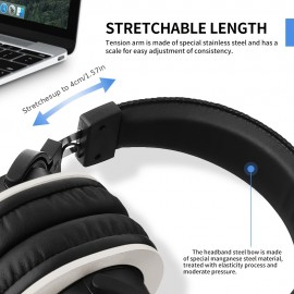 HP60 Professional DJ Monitor Headphones Closed-Back Headphones with 3.5mm + 6.35mm Plug, Rich High Treble, Suitable for DJs, Recording Studios, and Music Production Equipment, Studio Headphones, Closedback Design, Durable Headphones, Closed-Back Headphones, 3.5mm + 6.35mm Plug, High Treble