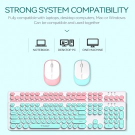 TF770 2.4G Wireless Keyboard And Mouse Set - Extremely Silent Click for Use in Offices, Libraries, And Homes, 2pcs Wireless Kit